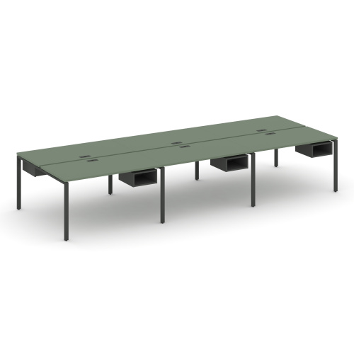 Бенч-система на 6 мест с подвесными тумбами Concept CN.DRS-144 фото 2