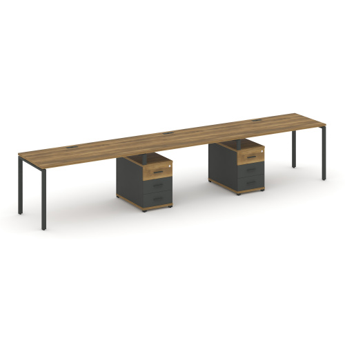 Бенч-система на 3 места с 2 опорными тумбами Concept CN.ORS-333