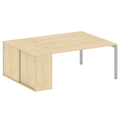 Бенч-система с шкафом-купе на П-обр. м/к Metal System Quattro 50БП.РС-СШК-1.4 фото 11