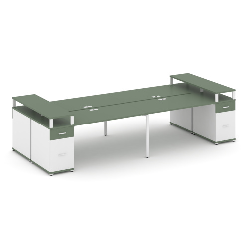 Бенч-система на 4 места с 2 опорными тумбами Concept CN.DRS-446 фото 5