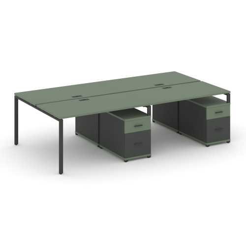 Бенч-система на 4 места с 2 опорными тумбами Concept CN.DRS-323 фото 2