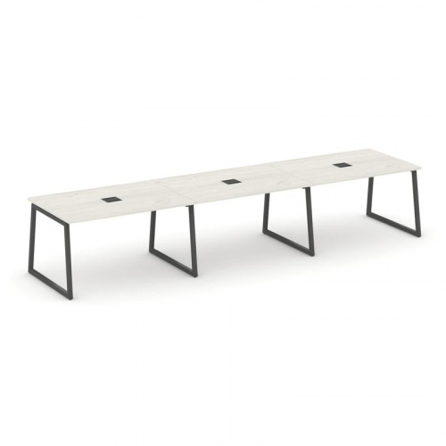 Style Project Стол переговорный SN-4T1.SPRG-021 Акация Лорка/Металл Антрацит/Заглушка Металл Антраци фото 24