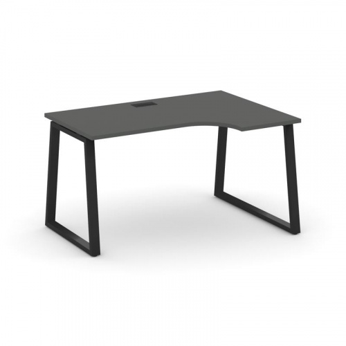 Style Project Стол рабочий эргоном. SN-6T1.SPA-011(R) Акация Лорка/Металл Антрацит/Заглушка Пластик фото 8