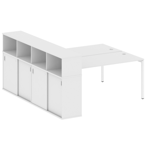 Бенч-система с шкафом-купе на П-обр. м/к Metal System Quattro 40БП.РС-СШК-4.4 фото 12