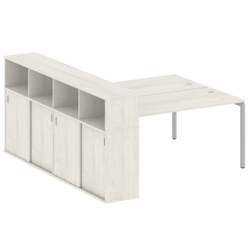 Бенч-система с шкафом-купе на П-обр. м/к Metal System Quattro 40БП.РС-СШК-4.4 фото 6