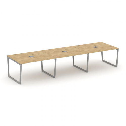 Style Project Стол переговорный SN-4T2.SPRG-052 Акация Лорка/Металл Антрацит/Заглушка Металл Антраци фото 2