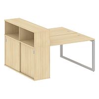 Бенч-система с шкафом-купе на О-обр. м/к Metal System БО.РС-СШК-2.2