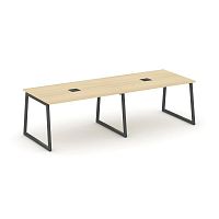 Style Project Стол переговорный SN-4T1.SPRG-011 Акация Лорка/Металл Антрацит/Заглушка Металл Антраци