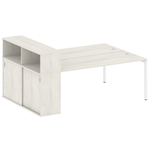 Бенч-система с шкафом-купе на П-обр. м/к Metal System Quattro 40БП.РС-СШК-2.5 фото 7