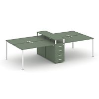 Бенч-система на 4 места с 1 опорной тумбой Concept CN.DRS-434