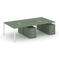 Бенч-система на 4 места с 2 опорными тумбами Concept CN.DRS-319