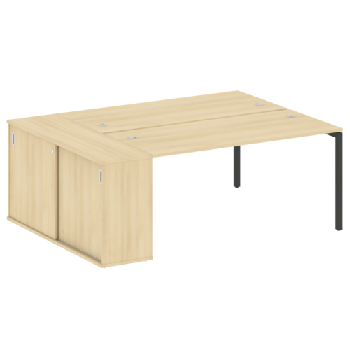 Бенч-система с шкафом-купе на П-обр. м/к Metal System Quattro 40БП.РС-СШК-1.4 фото 15