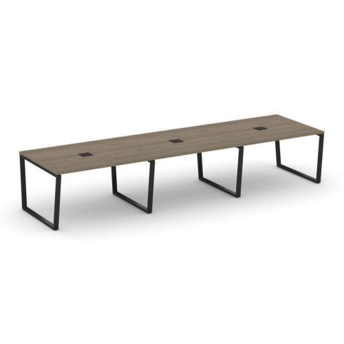 Style Project Стол переговорный SN-6T2.SPRG-052 Акация Лорка/Металл Антрацит/Заглушка Металл Антраци фото 6