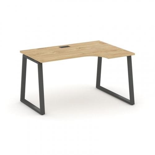 Style Project Стол рабочий эргоном. SN-6T1.SPA-011(R) Акация Лорка/Металл Антрацит/Заглушка Пластик фото 22