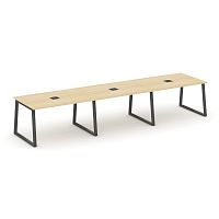 Style Project Стол переговорный SN-6T1.SPRG-021 Акация Лорка/Металл Антрацит/Заглушка Металл Антраци