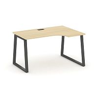 Style Project Стол рабочий эргоном. SN-6T1.SPA-012(R) Акация Лорка/Металл Антрацит/Заглушка Пластик