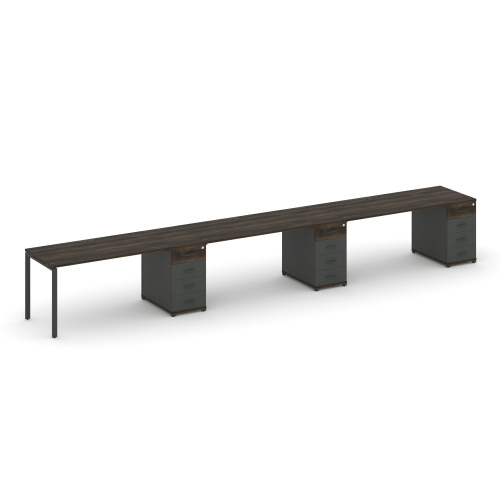 Бенч-система на 3 места с 3 опорными тумбами Concept CN.ORS-441 фото 3