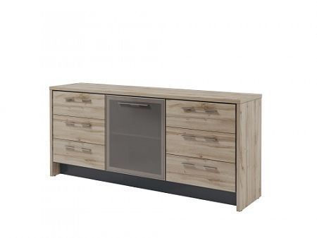 Тумба с дверью в профиле и 6 ящиками Т-13-06ПР