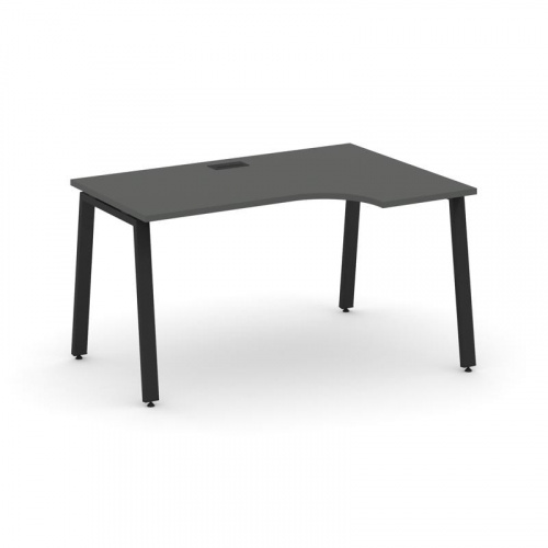 Style Project Стол рабочий эргоном. SN-6A.SPA-012(R) Тиквуд Светлый/Металл Антрацит 1580*700/980*750 фото 2