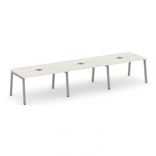 Style Project Стол переговорный SN-5A.SPRG-022 Дуб Наварра/Металл Белый 3540*980*750 фото 7