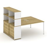 Бенч-система с опорным шкафом-купе с надставкой Concept CN.DRS-244