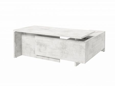 Стол с опорной тумбой FB-119L.DD Хромикс белый