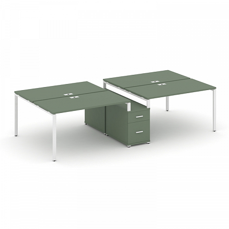 Бенч-система на 4 места с опорной тумбой Concept CN.DRS-313