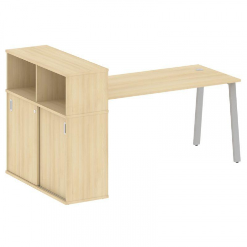 Стол письменный с шкафом-купе на А-обр. м/к Metal System БА.РС-СШК-3.4