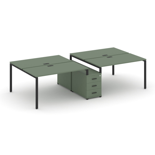 Бенч-система на 4 места с опорной тумбой Concept CN.DRS-310