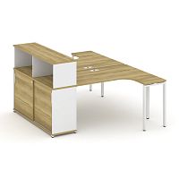 Бенч-система с опорным шкафом-купе с надставкой Concept CN.DSA-219