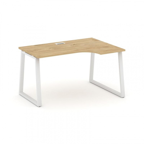 Style Project Стол рабочий эргоном. SN-6T1.SPA-011(R) Акация Лорка/Металл Антрацит/Заглушка Пластик фото 3