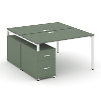 Бенч-система на 2 места с опорной тумбой Concept CN.DRS-308