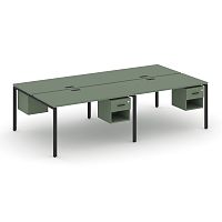 Бенч-система на 4 места с подвесными тумбами Concept CN.DRS-140