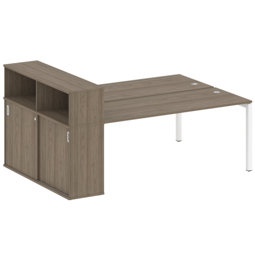 Бенч-система с шкафом-купе на П-обр. м/к Metal System Quattro 50БП.РС-СШК-2.5 фото 3