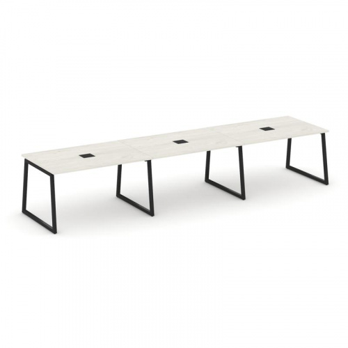 Style Project Стол переговорный SN-4T1.SPRG-021 Акация Лорка/Металл Антрацит/Заглушка Металл Антраци фото 5