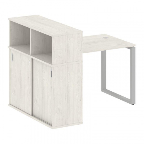 Стол письменный с шкафом-купе на О-обр. м/к Metal System БО.РС-СШК-3.1