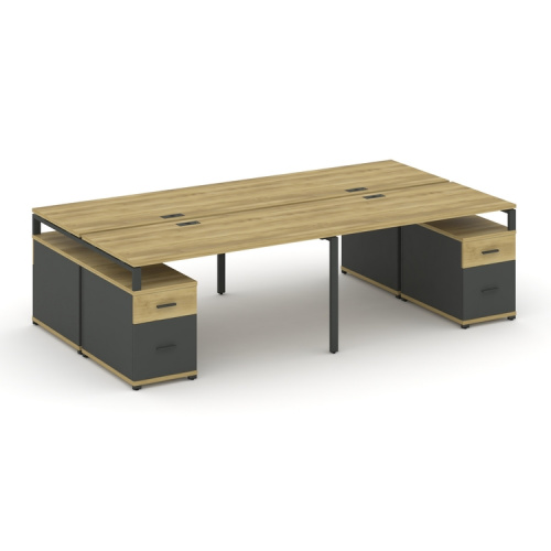 Бенч-система на 4 места с 2 опорными тумбами Concept CN.DRS-329 фото 4