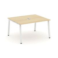 Style Project Стол переговорный SN-6A.SPRG-033 Акация Лорка/Металл Белый 1380*1180*750