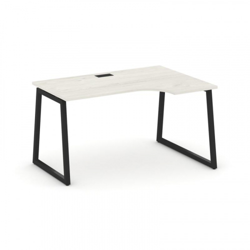 Style Project Стол рабочий эргоном. SN-4T1.SPA-002(R) Акация Лорка/Металл Антрацит/Заглушка Пластик фото 5