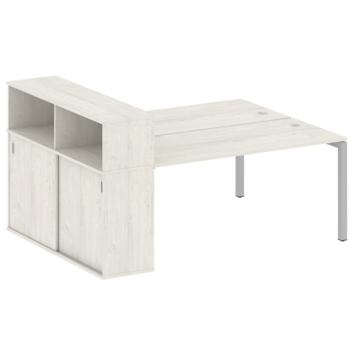 Бенч-система с шкафом-купе на П-обр. м/к Metal System Quattro 50БП.РС-СШК-2.4 фото 8