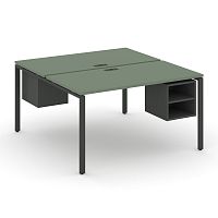 Бенч-система на 2 места с подвесными тумбами Concept CN.DRS-107