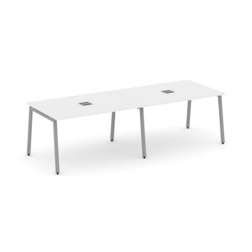 Style Project Стол переговорный SN-4A.SPRG-012 Дуб Наварра/Металл Белый 2360*980*750 фото 3