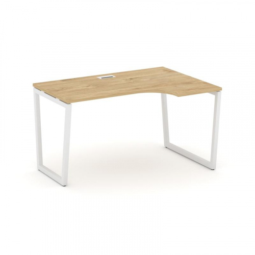 Style Project Стол рабочий эргоном. SN-4T2.SPA-001(R) Акация Лорка/Металл Антрацит/Заглушка Пластик фото 3