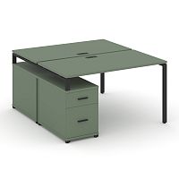 Бенч-система на 2 места с опорной тумбой Concept CN.DRS-307