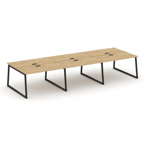 Style Project Рабочая станция 2-х сторон. SN-4T1.DRS-064 Акация Лорка/Металл Антрацит/Заглушка Пласт