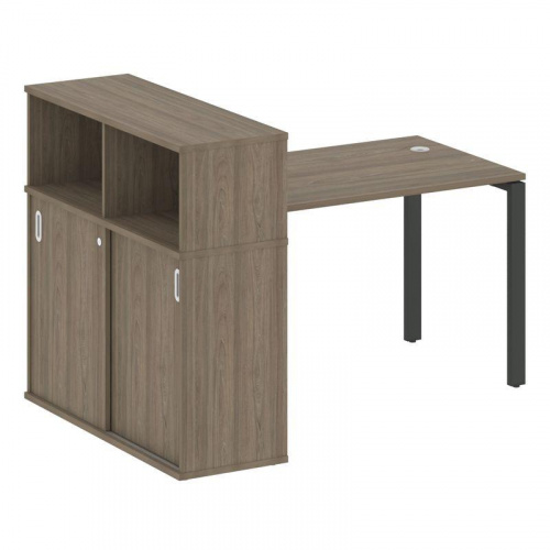 Стол письменный с шкафом-купе на П-обр. м/к Metal System БП.РС-СШК-3.2 фото 3