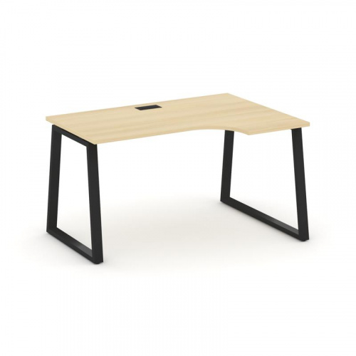 Style Project Стол рабочий эргоном. SN-6T1.SPA-011(R) Акация Лорка/Металл Антрацит/Заглушка Пластик фото 7