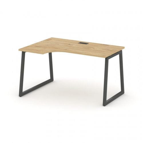 Style Project Стол рабочий эргоном. SN-4T1.SPA-021(L) Акация Лорка/Металл Антрацит/Заглушка Пластик фото 12