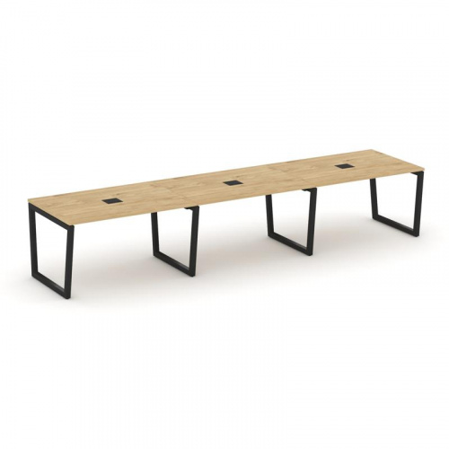 Style Project Стол переговорный SN-5T2.SPRG-023 Акация Лорка/Металл Антрацит/Заглушка Металл Антраци