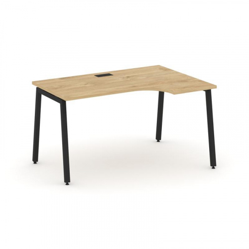 Style Project Стол рабочий эргоном. SN-4A.SPA-002(R) Дуб Табак/Металл Белый 1580*600/980*750 фото 12